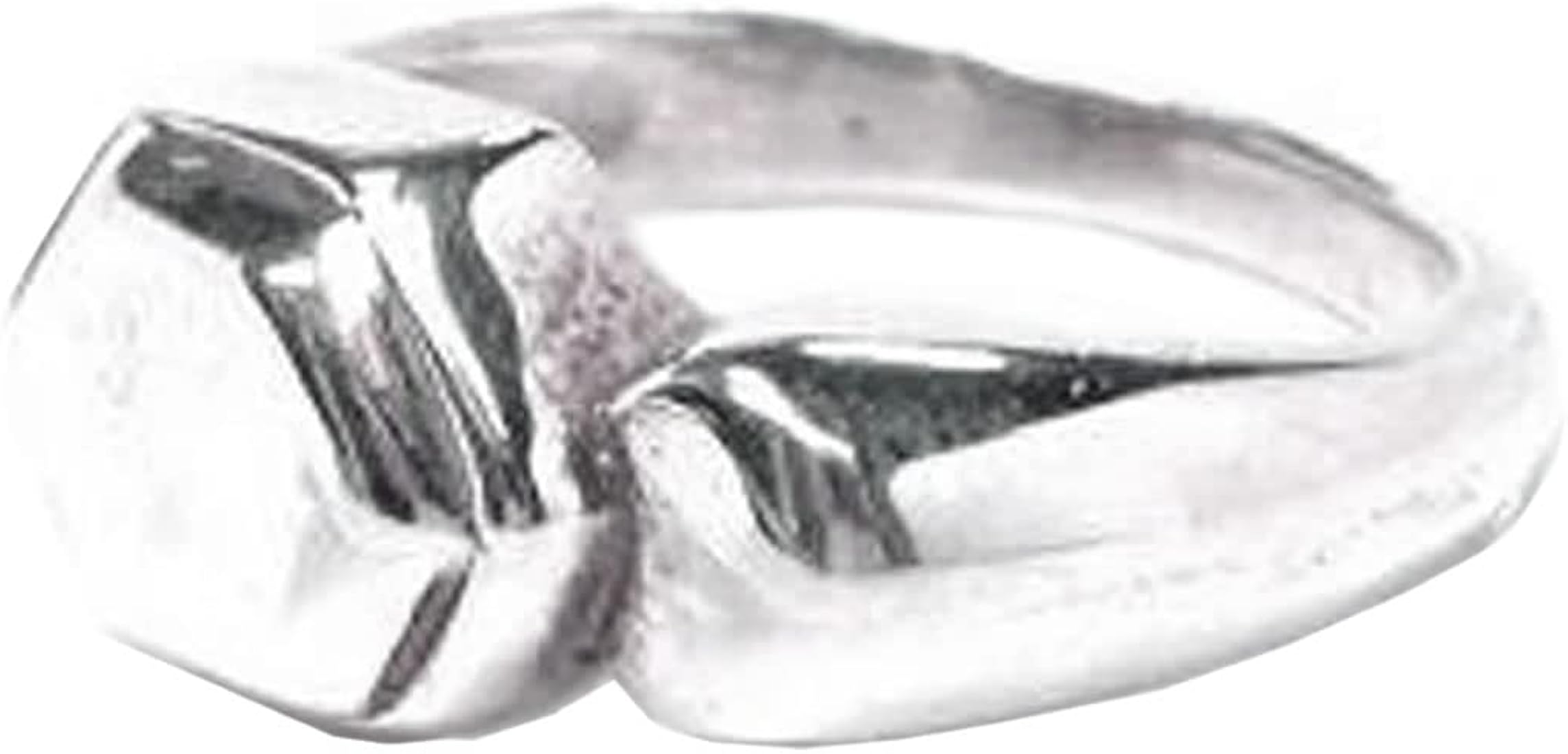 指輪 シルバー925 リング メンズ 15号 SILVER925 銀 ブランド ステップダイヤ シルバーリング 印台型 六角形 台座